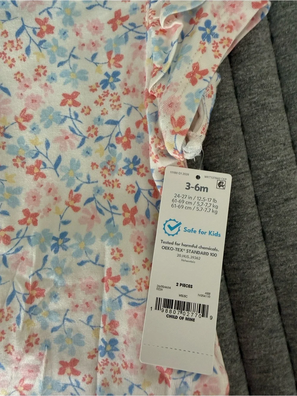 Carter's Floral Short Sleeve Baby Pajama Set